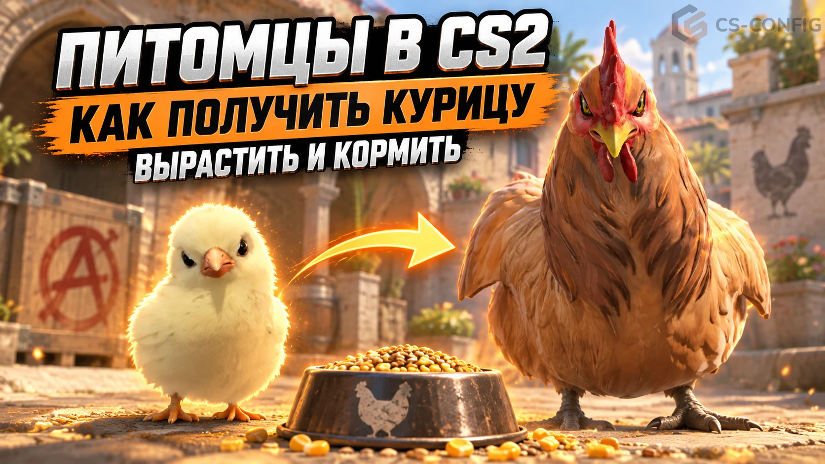 Питомцы в CS2 - как получить курицу, вырастить и кормить