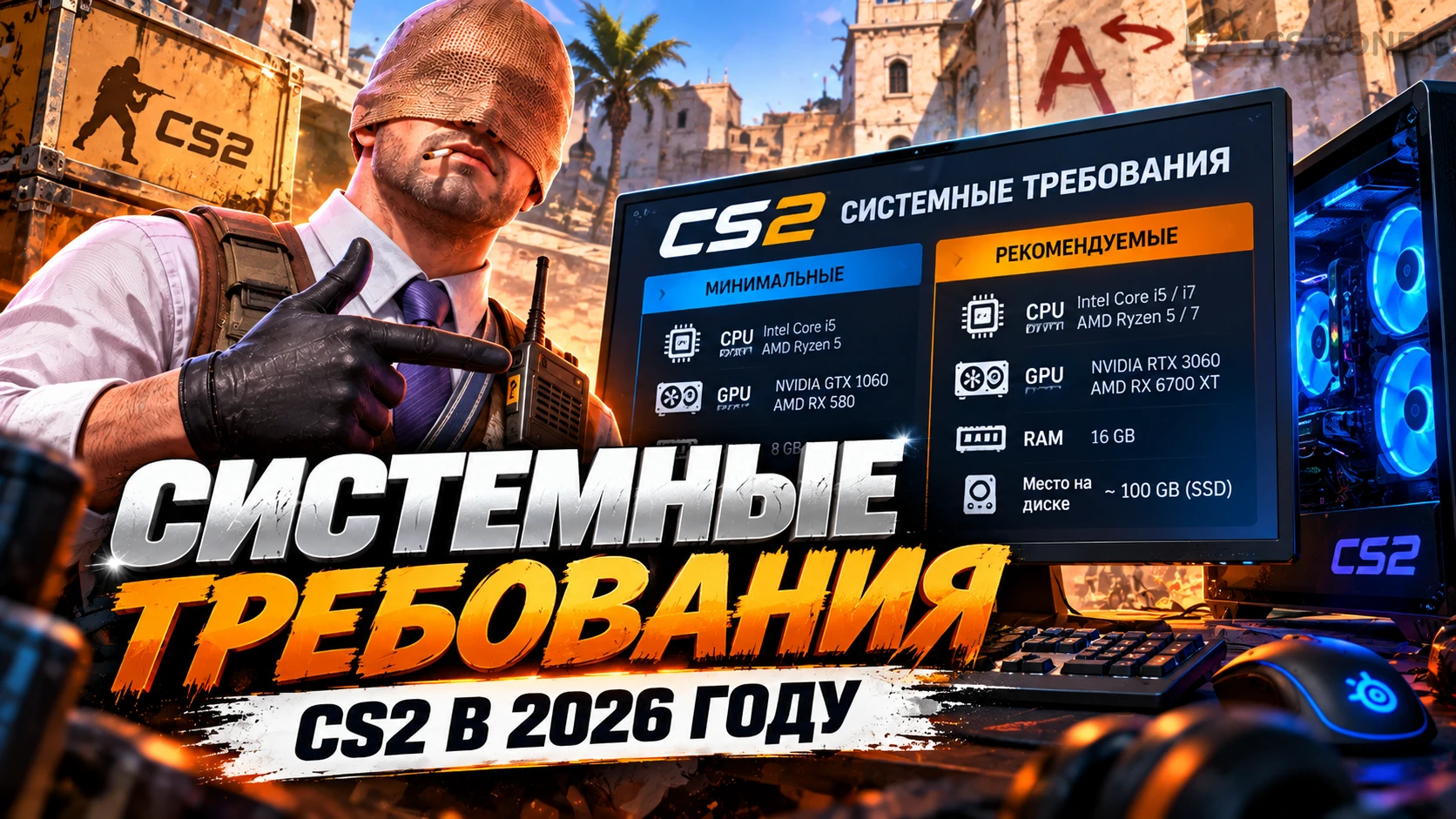 Системные требования CS2 в 2026 году - минимальные требования КС 2