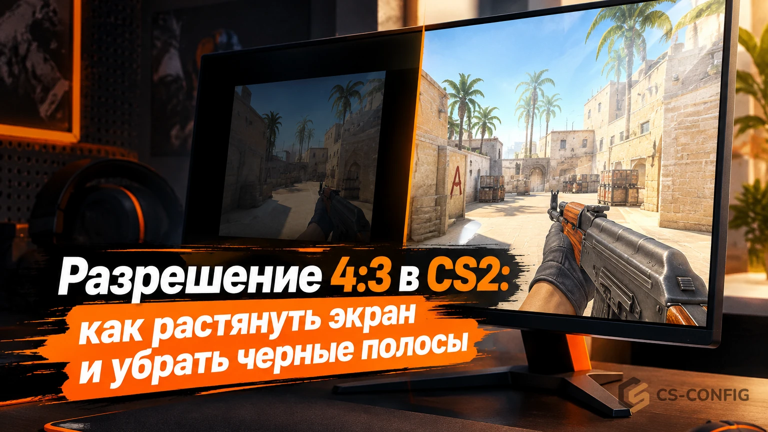 Разрешение 4:3 в CS2: как растянуть экран и убрать черные полосы