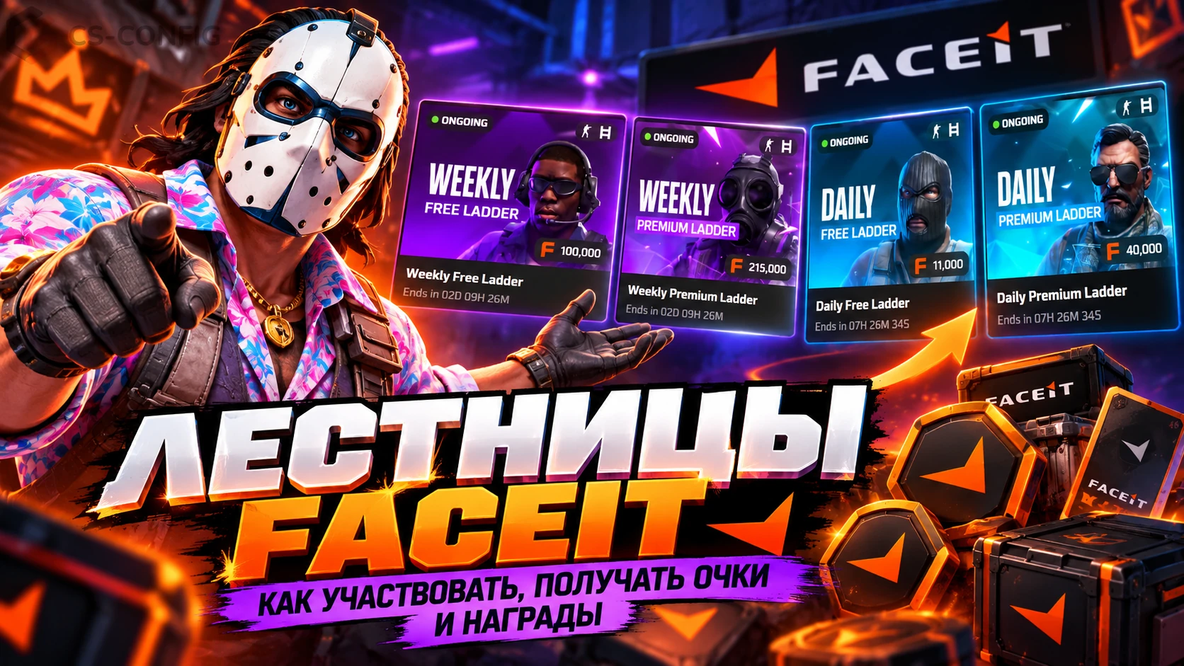 Лестницы FACEIT: как участвовать, получать очки и награды