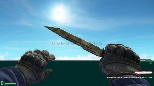 ★ Паракорд-нож Пиксельный камуфляж «Лес» MyCSGO