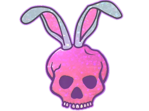 Skull Bunny (Glitter)