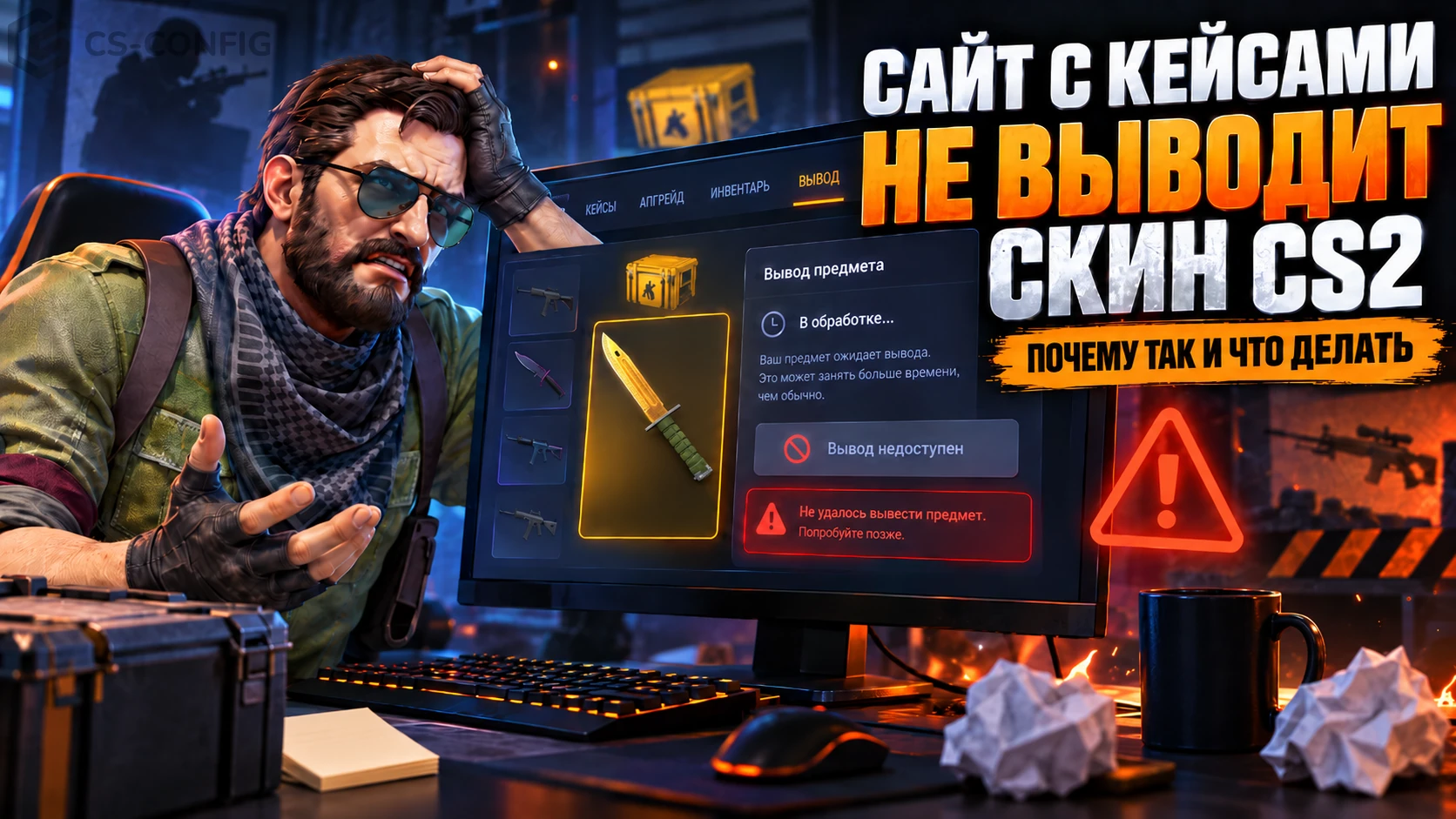 Сайт с кейсами не выводит скин CS2 — причины и решения
