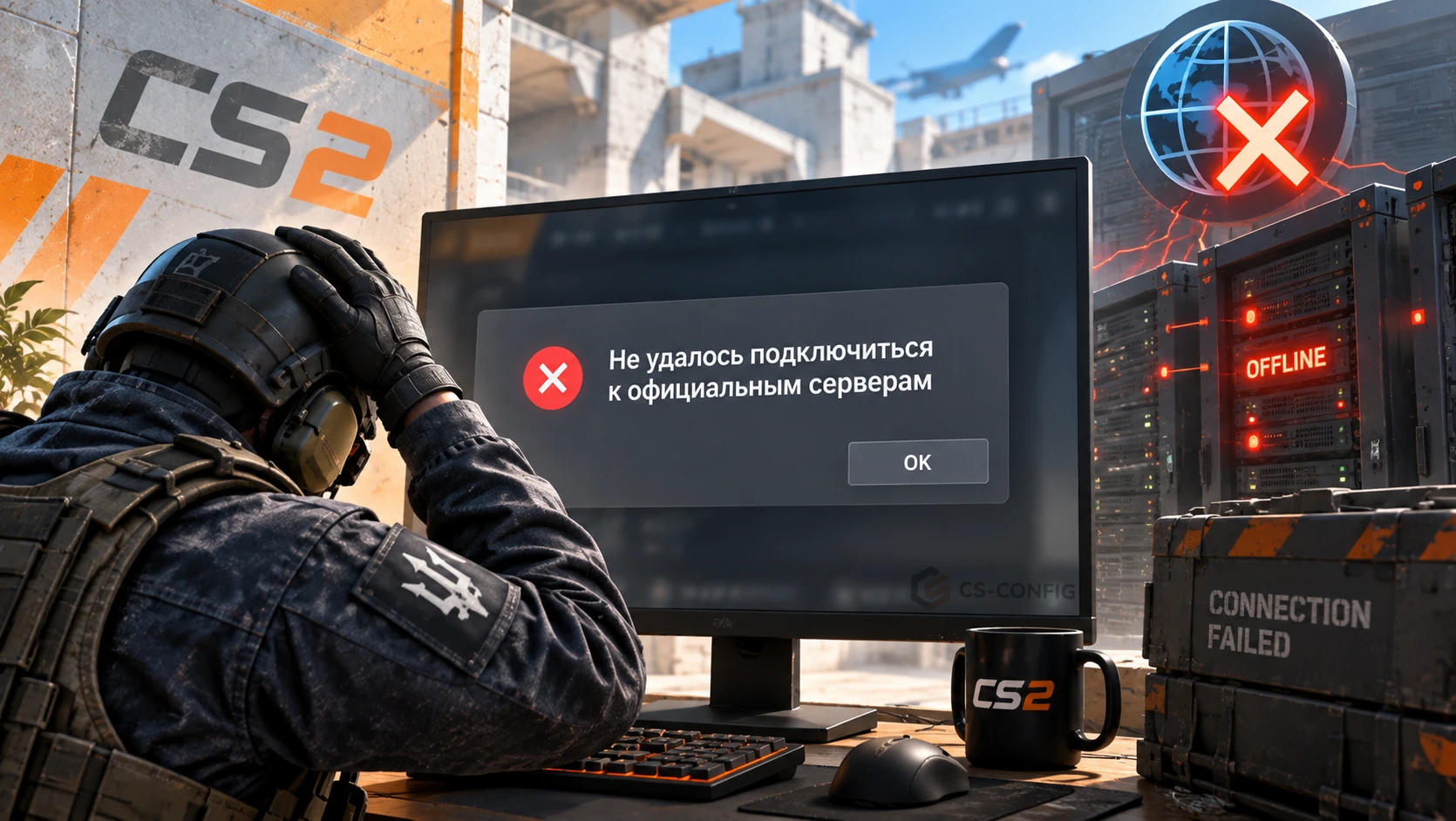 Не удалось подключиться к официальным серверам CS2