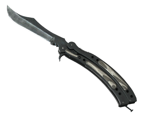 Butterfly Knife | Black Laminate после полевых испытаний для CS2