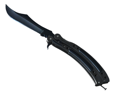 Butterfly Knife | Blue Steel после полевых испытаний для CS2
